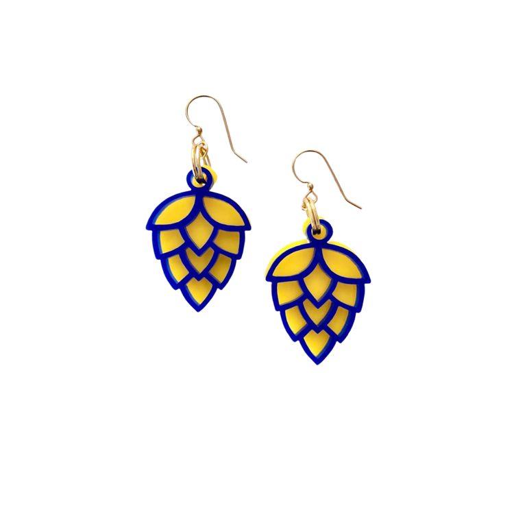 Blue Hops Earrings - Ukraine Relief Collab