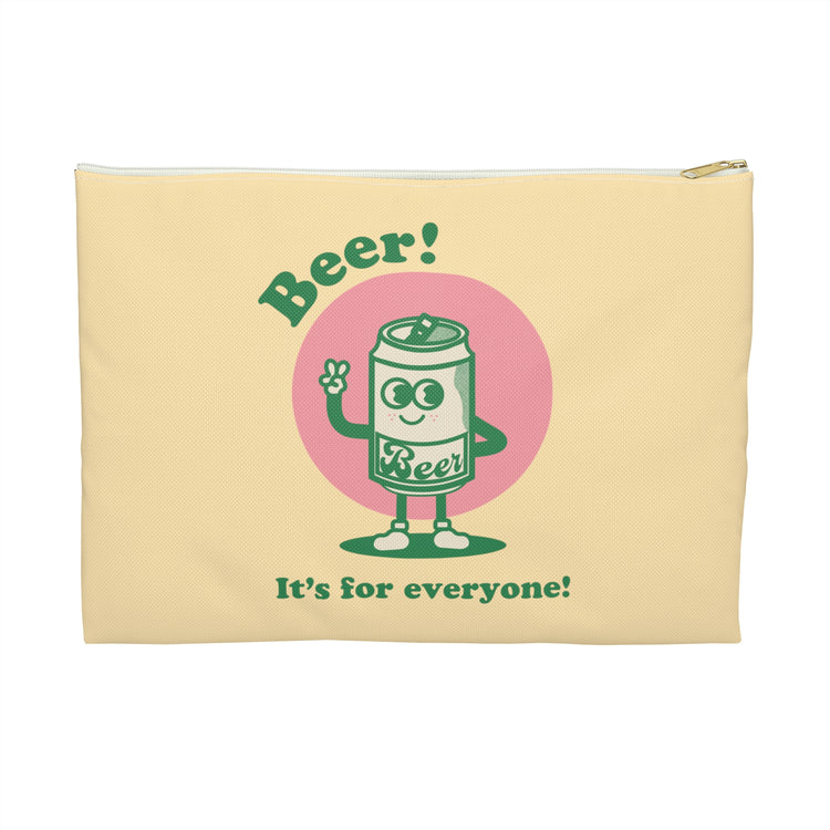Beer! It's for Everyone! Green Accessory Pouch