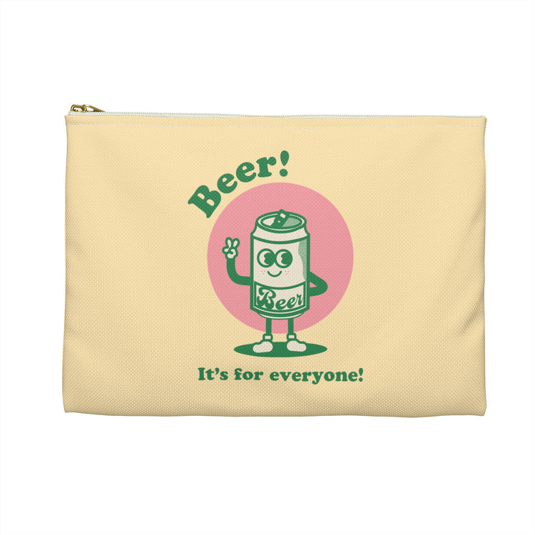 Beer! It's for Everyone! Green Accessory Pouch