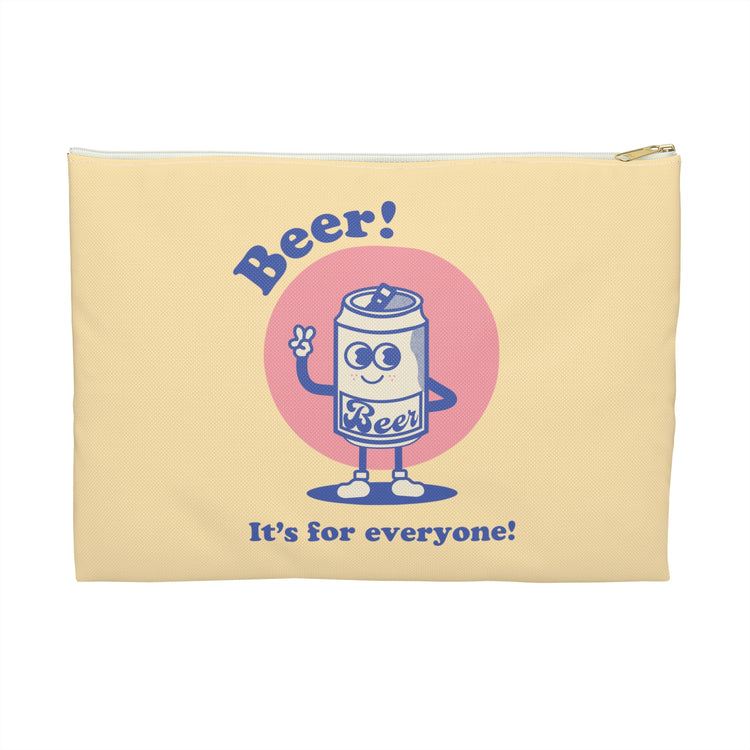 Beer! It's for Everyone! Blue Accessory Pouch