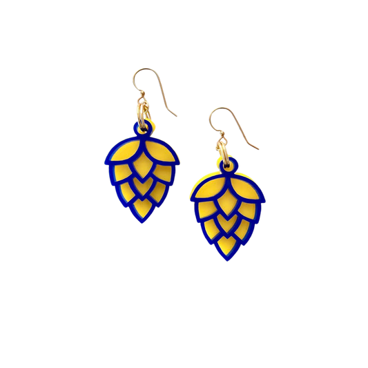 Blue Hops Earrings - Ukraine Relief Collab