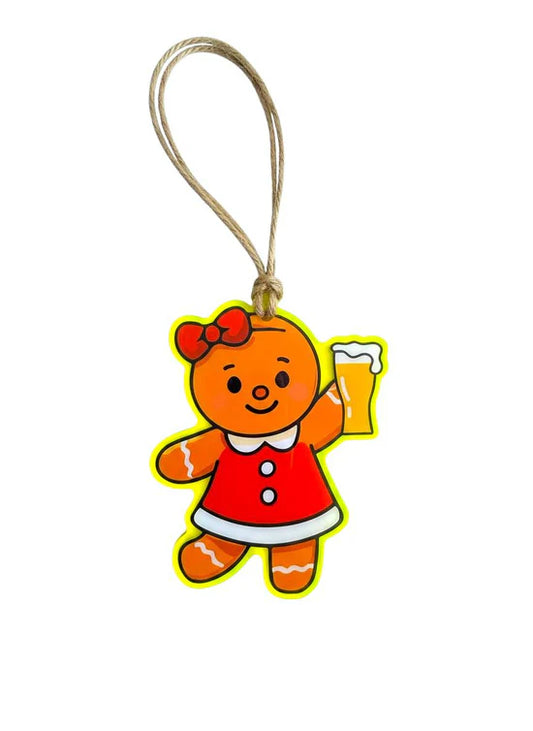Gingerbeer Girl Holiday Ornament - 50% Donated to The AMICA Center for Immigrant Rights