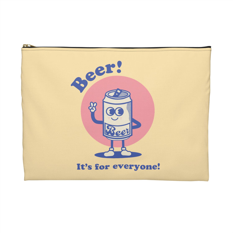 Beer! It's for Everyone! Blue Accessory Pouch