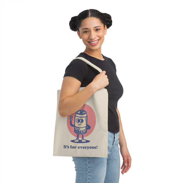 Beer! It's for Everyone! Blue Canvas Tote Bag