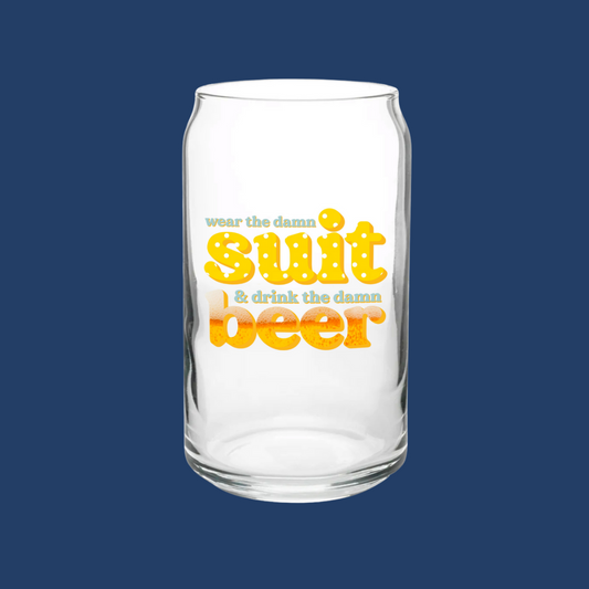 Wear the Damn Suit Glassware