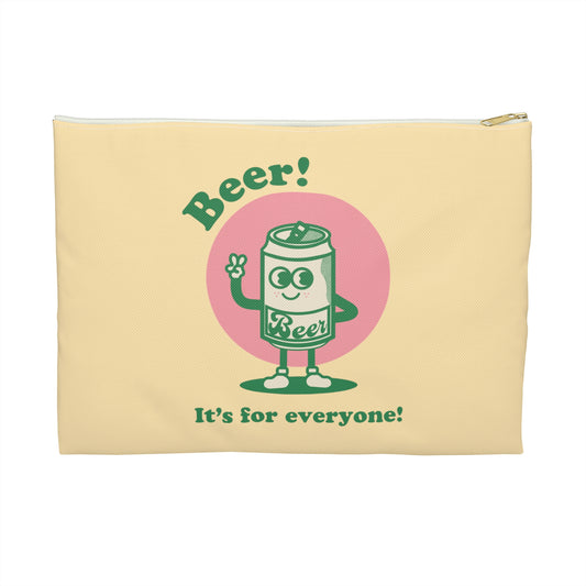 Beer! It's for Everyone! Green Accessory Pouch