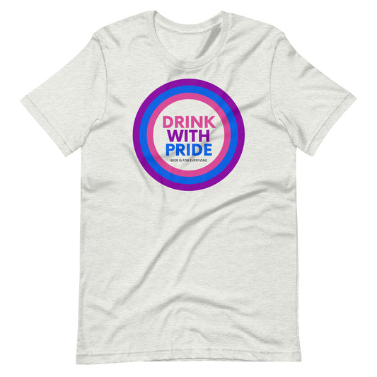 Drink with Bisexual Pride Unisex T-Shirt