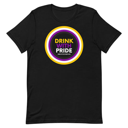 Drink with Non-Binary Pride Unisex T-Shirt